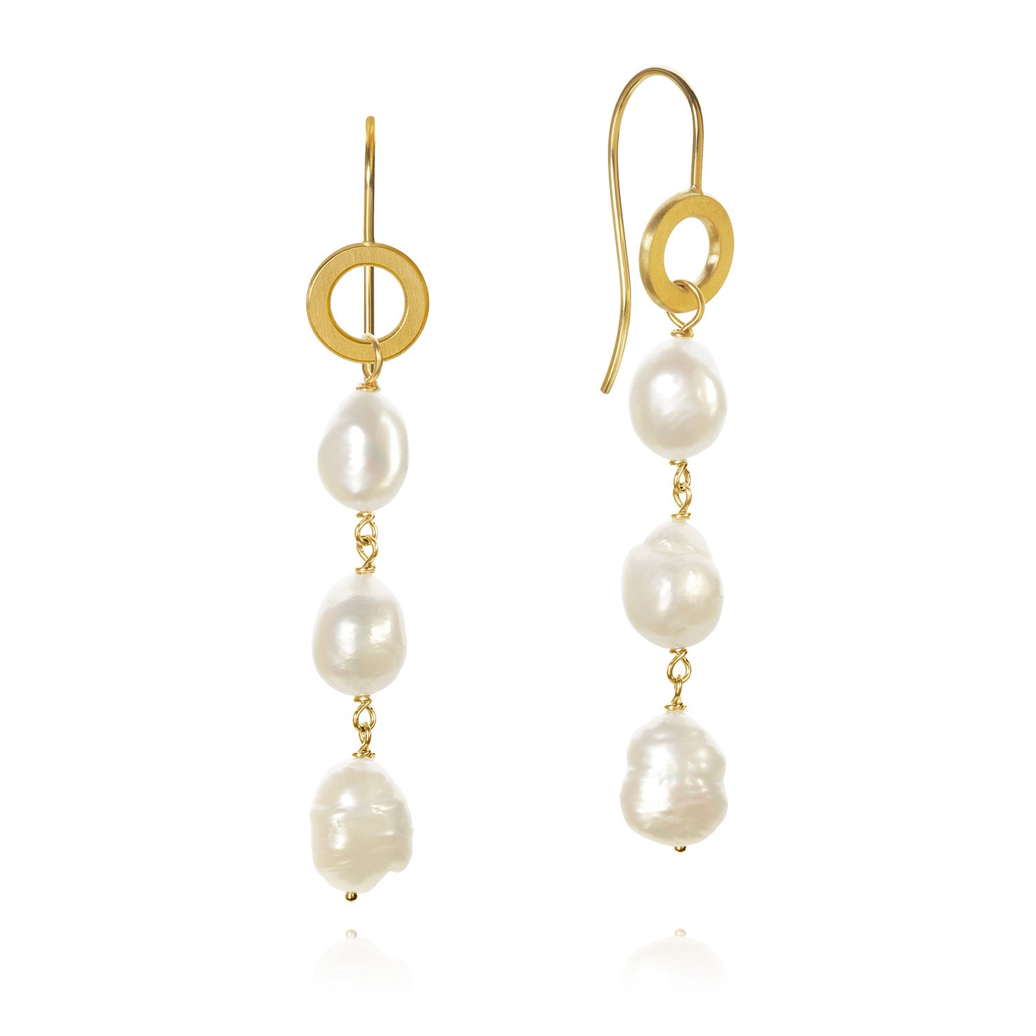 Billede af Dulong Fine Jewelry - Ocean Pearl øreringe 18 karat guld