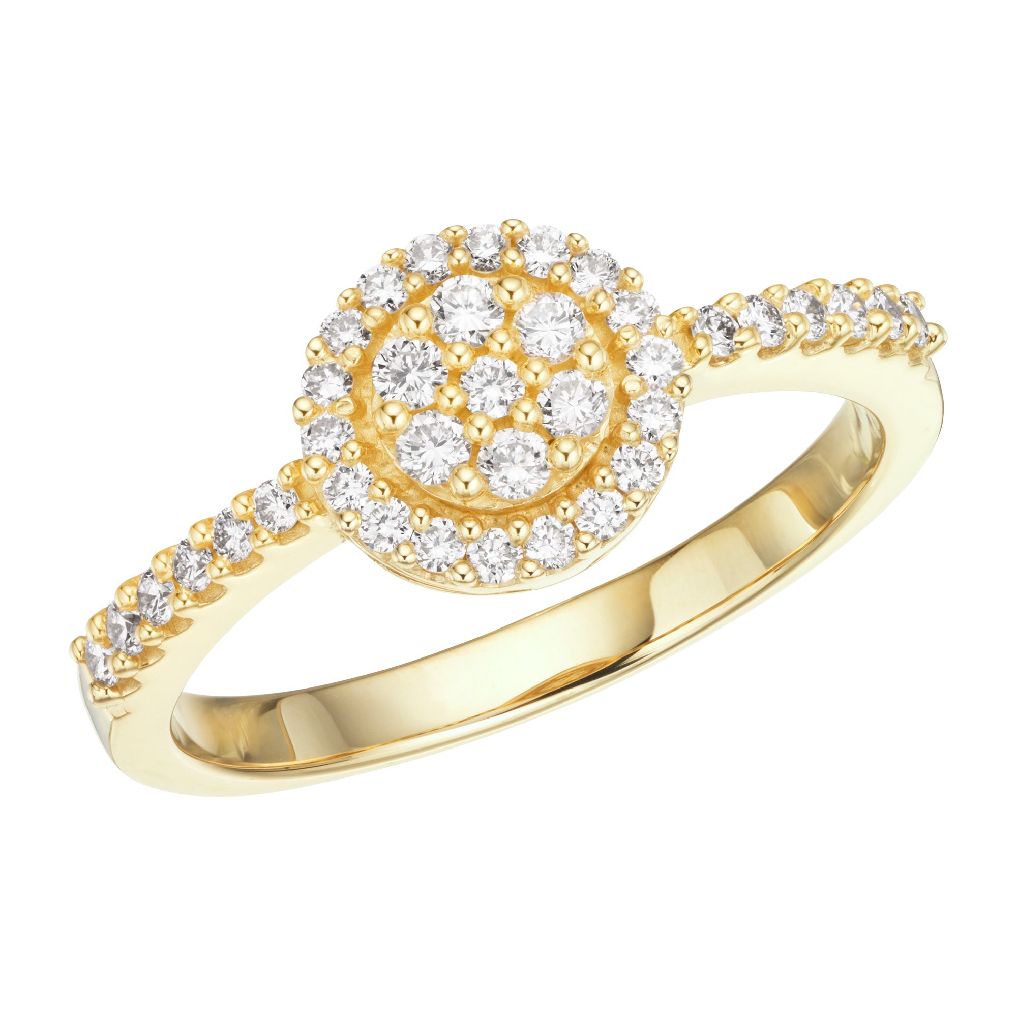 Se Diamond Collection by Vibholm - Roset ring, 0,40ct. 14 kt. guld hos Vibholm.dk