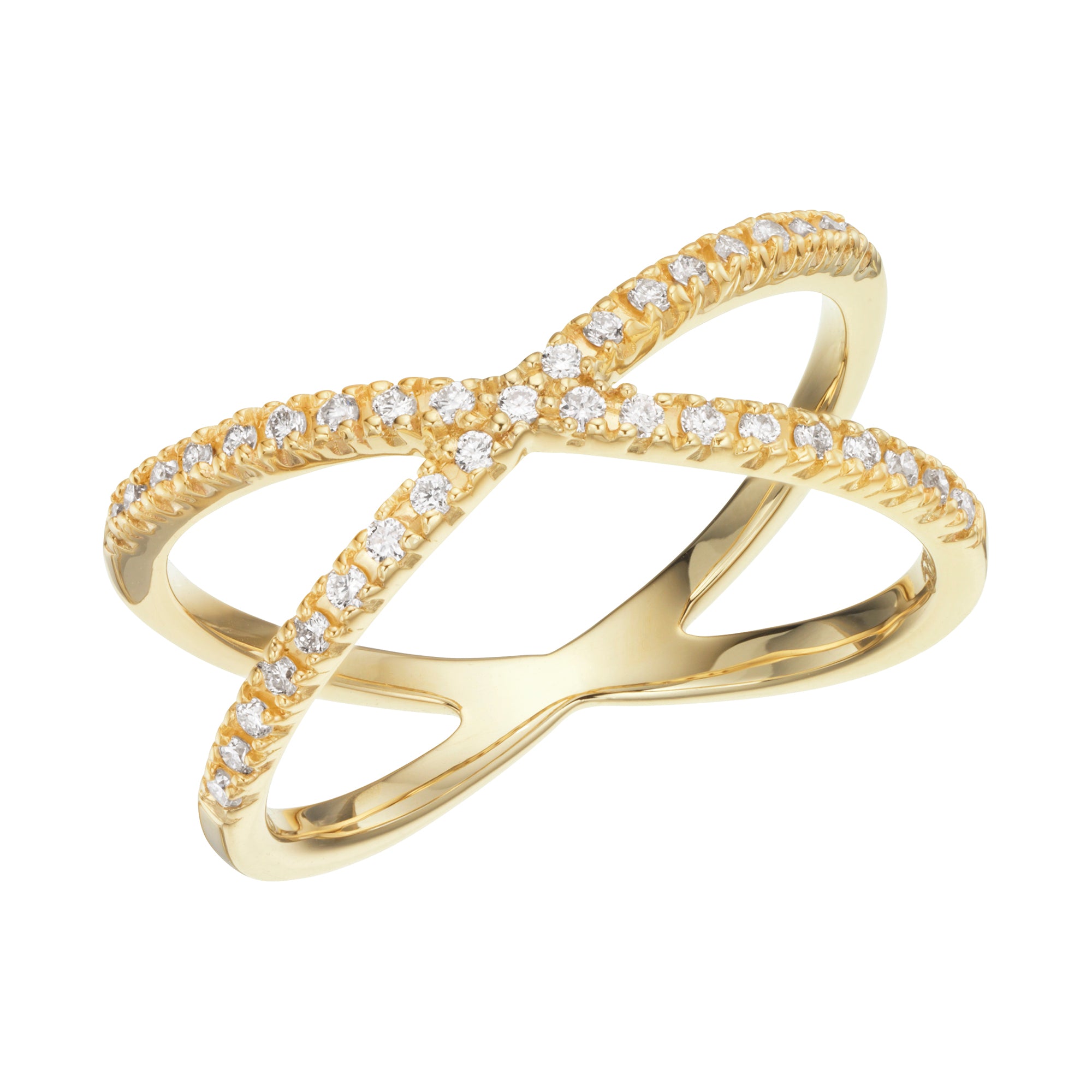 Se Diamond Collection by Vibholm - Crossing Ring, 0,23ct. 14 kt. guld hos Vibholm.dk