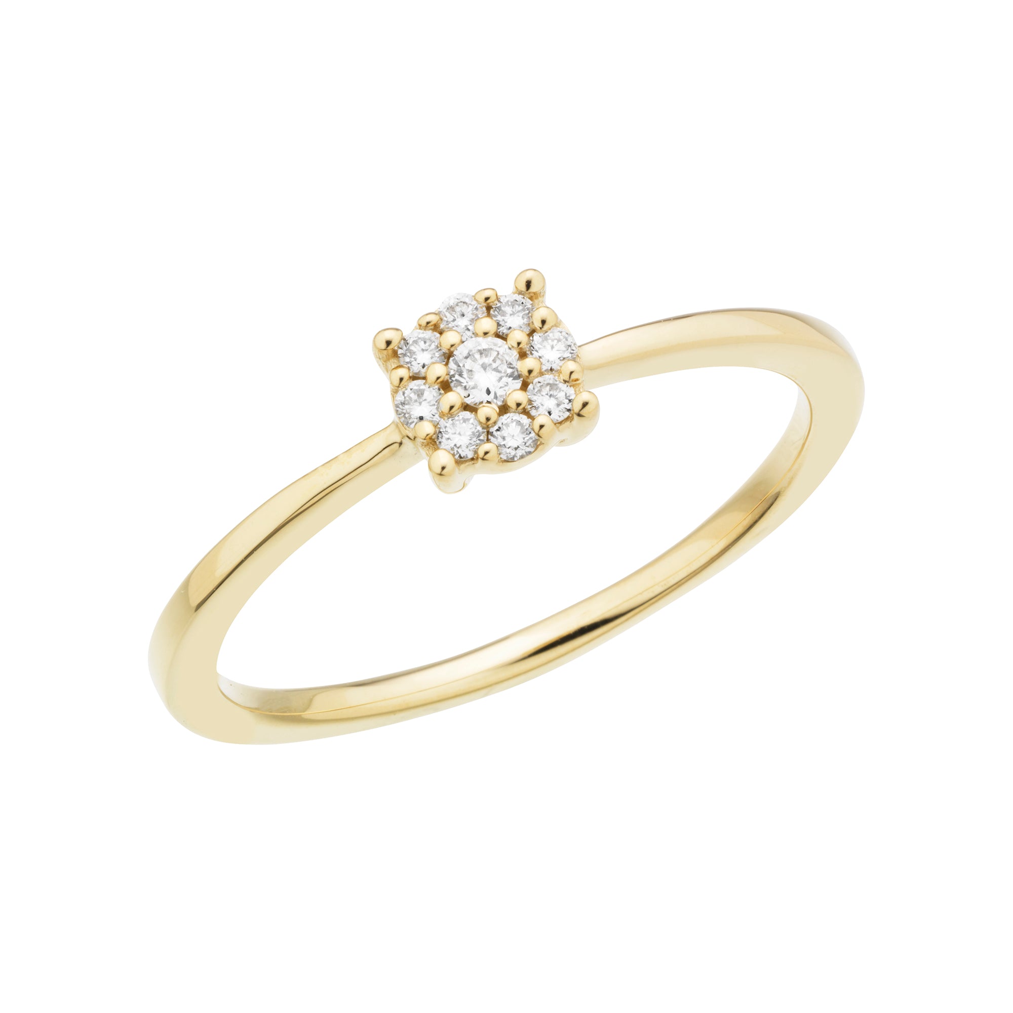 Diamond Collection by Vibholm - Roset ring, 0,11 ct. w/si 14 kt. guld