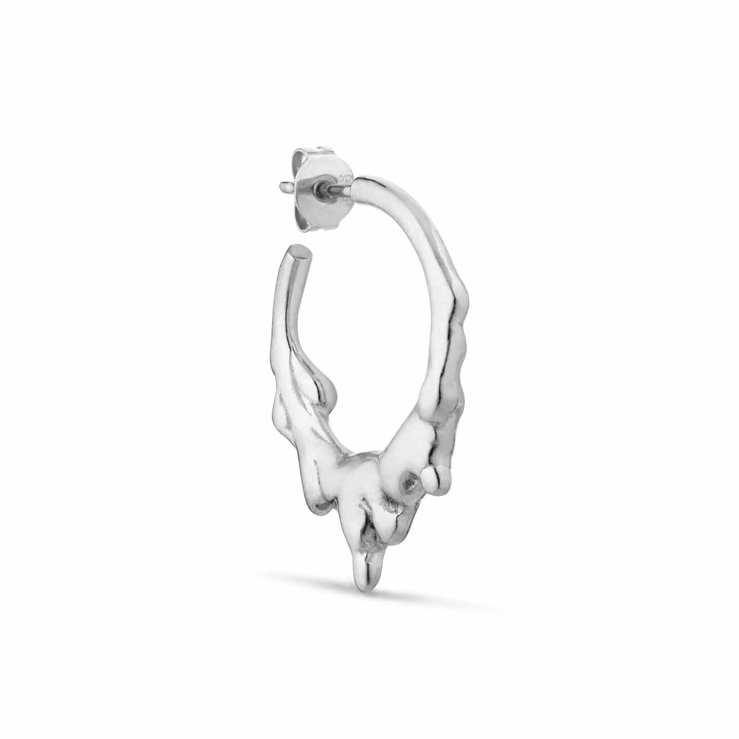 Billede af Jane Kønig - Small Drippy hoop sølv sterlingsølv