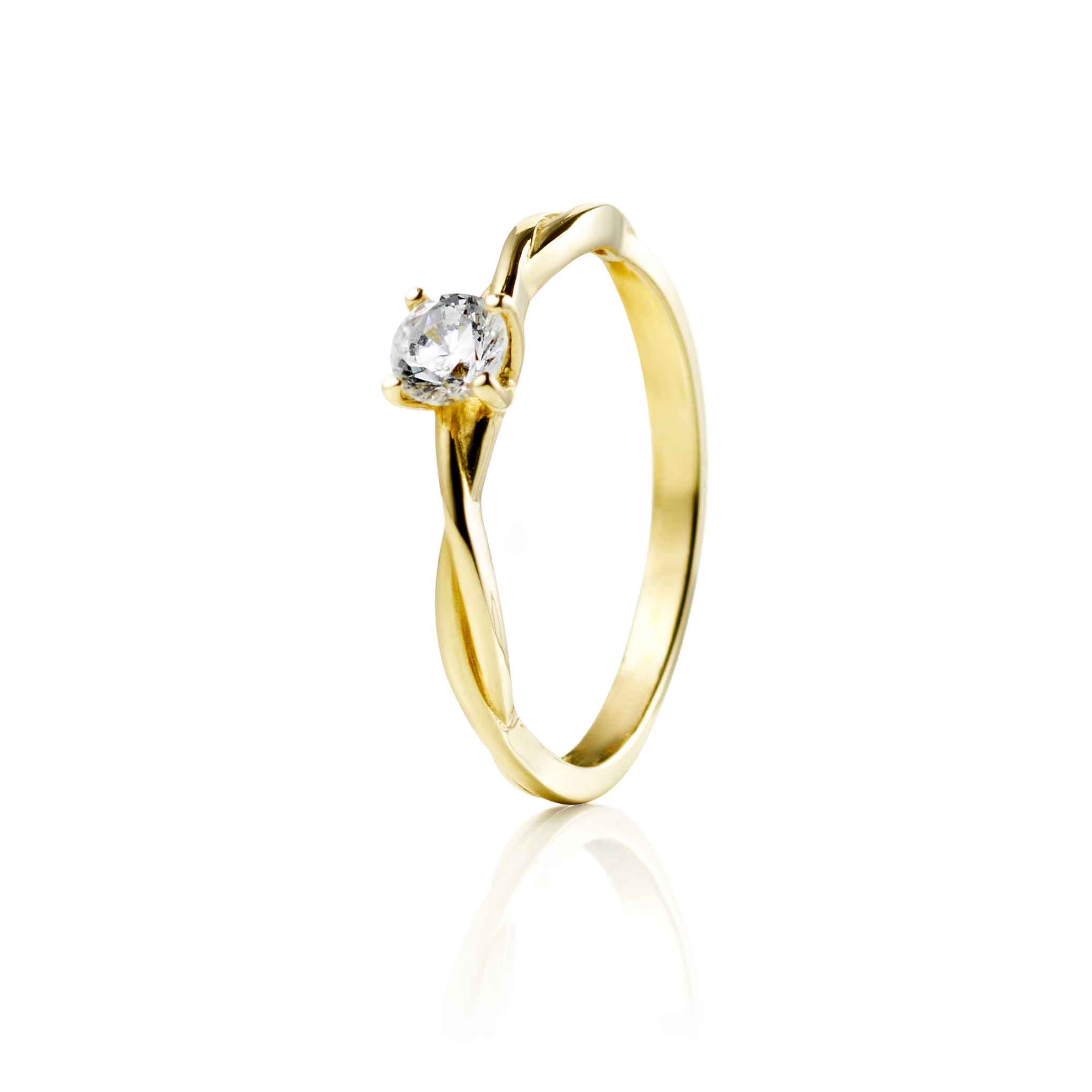 Billede af Vibholm Guld - Snoet ring ST46544