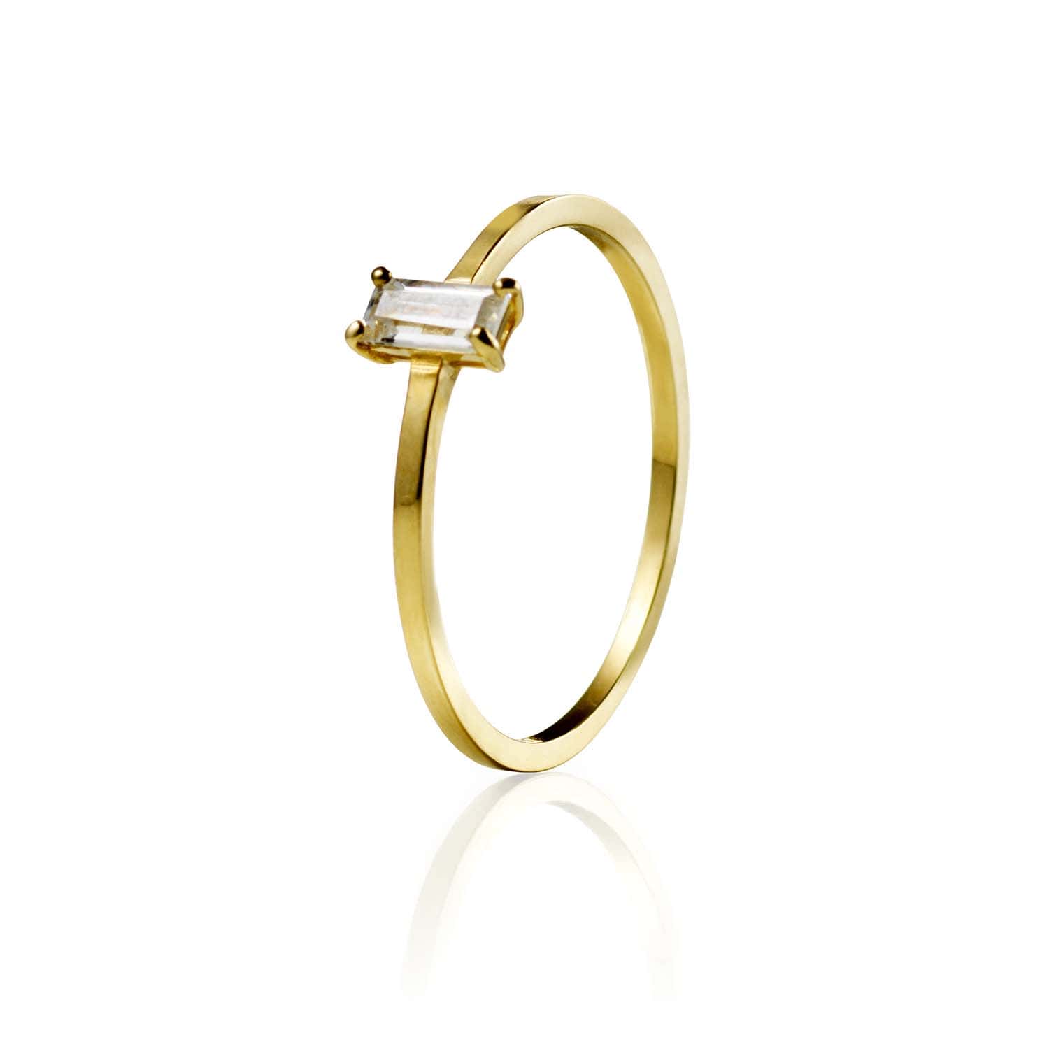 Se Vibholm Guld - Ring med baguette sten ST46829 hos Vibholm.dk