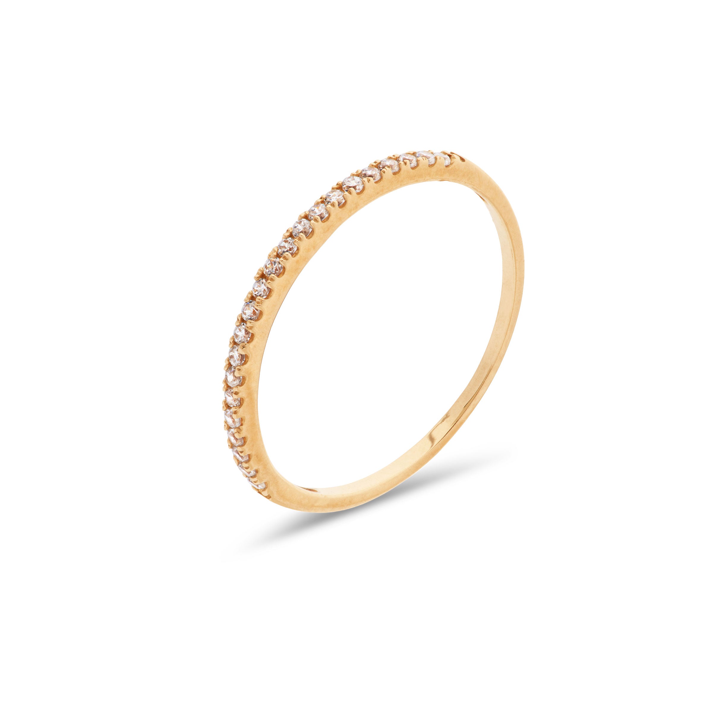 Billede af Vibholm Guld - Simpel ring med zirkonia