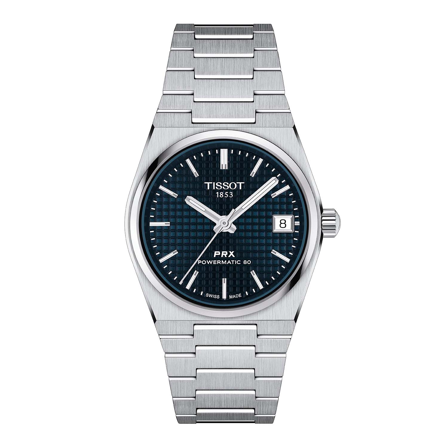 Se Tissot - PRX Powermatic 80 blå ur, 35mm Stål hos Vibholm.dk