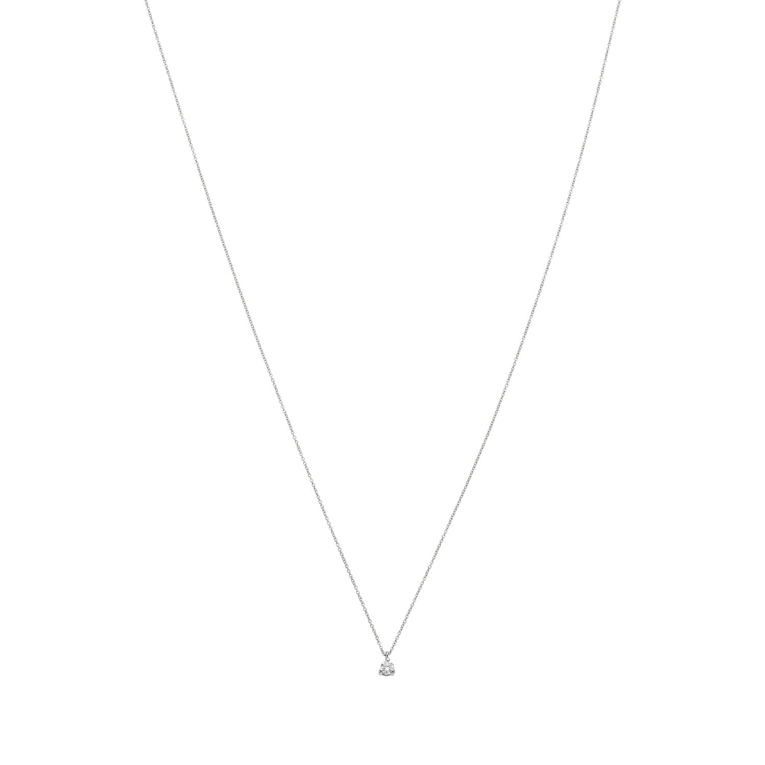 Billede af Diamond Collection by Vibholm - Halskæde 14 kt. hvidguld 0,10 ct.