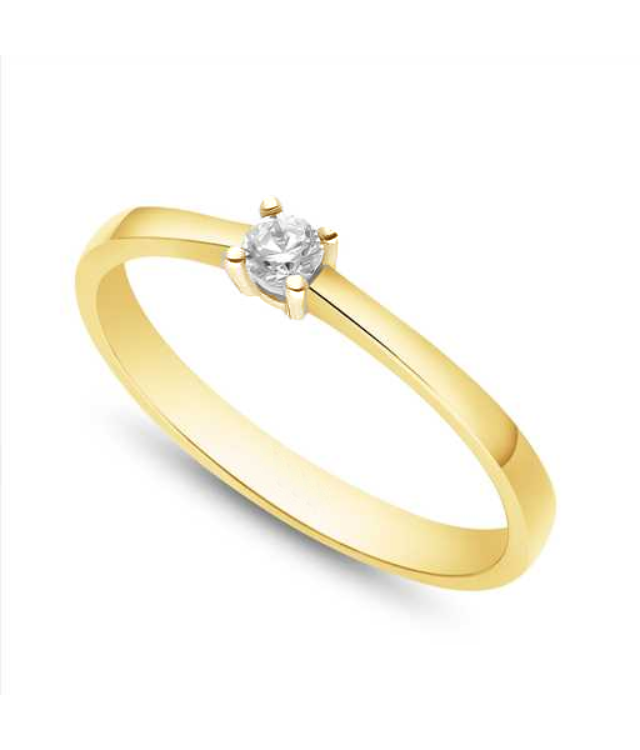 Billede af Diamond Collection by Vibholm - Solitairering 10 14 kt. guld