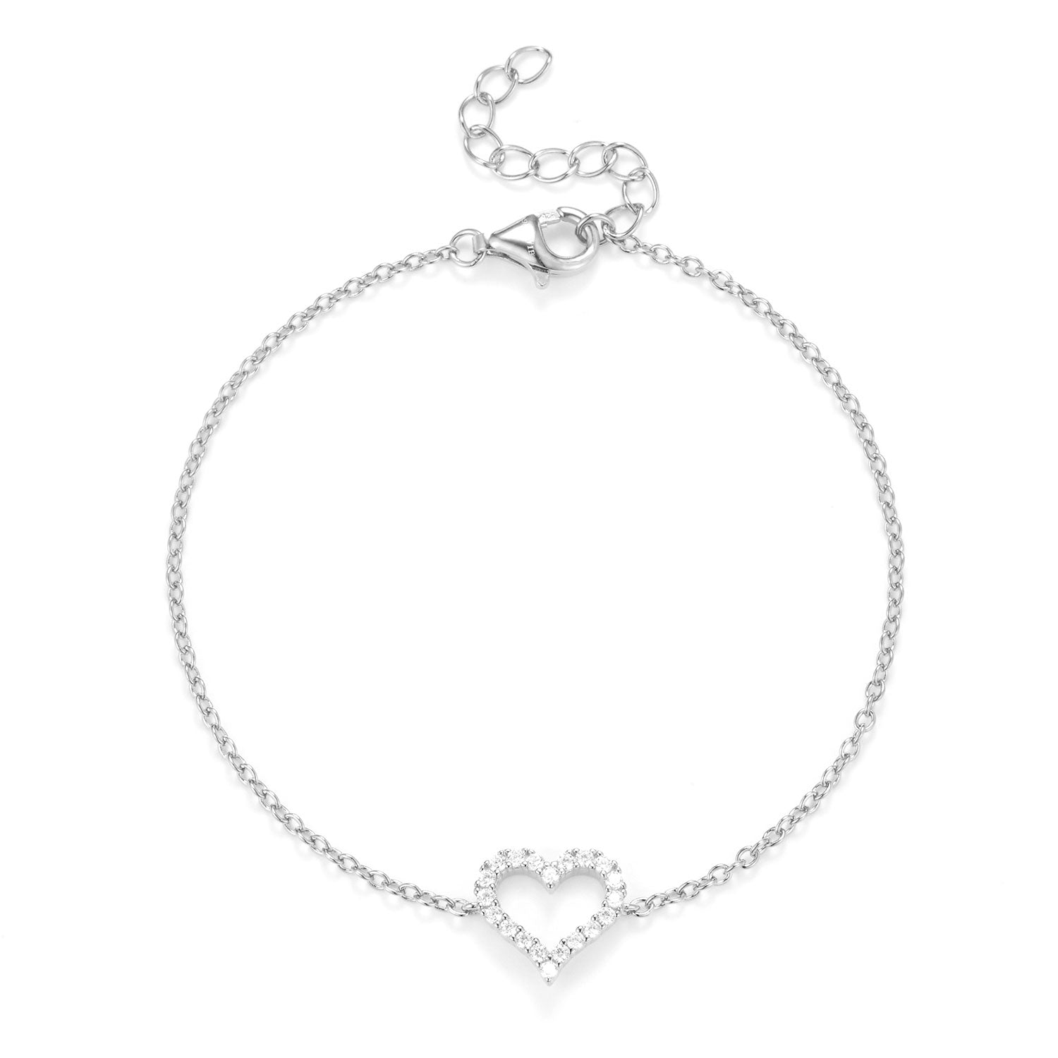 Billede af LuvaLu Jewellery Love armband, 16+3 cm Sølv sterlingsølv