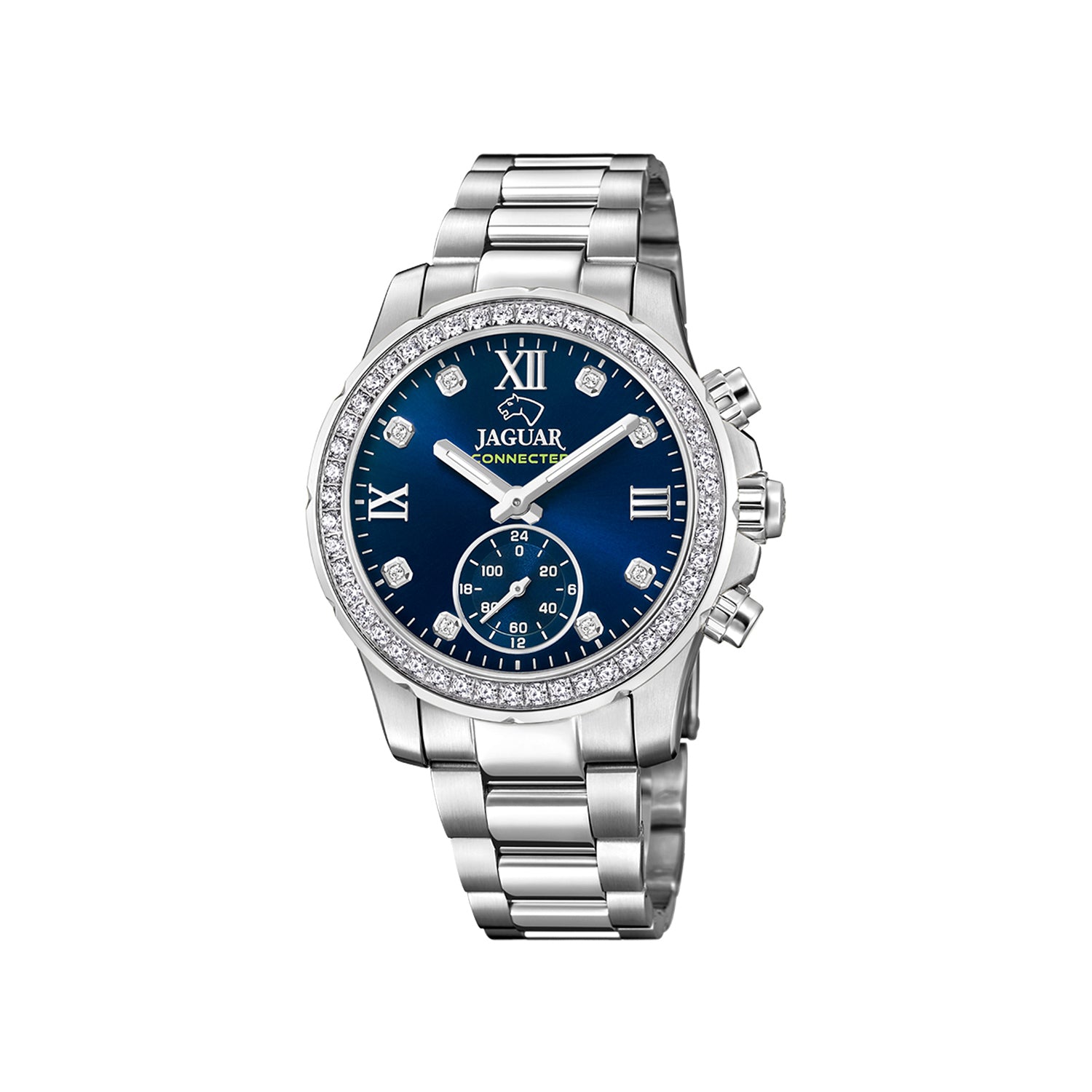 Se Jaguar - Connected ur, blå stål Rustfrit hos Vibholm.dk