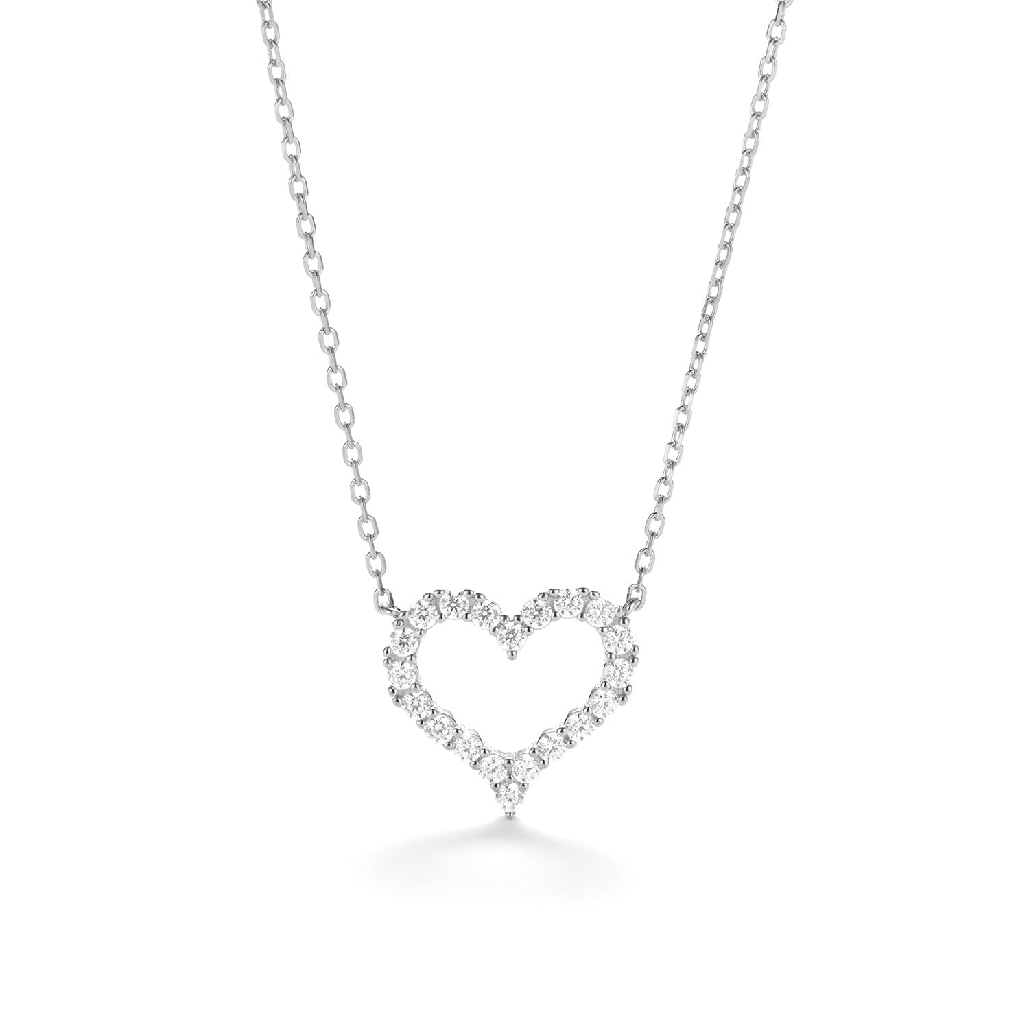 Se LuvaLu Jewellery Love halskæde, 40+3 cm - Sølv sterlingsølv hos Vibholm.dk