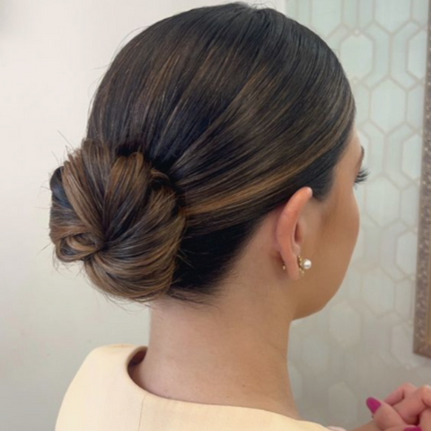 classic hair office hair look bun hairstyle