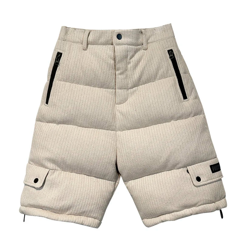 Ribbed Cotton Down Shorts