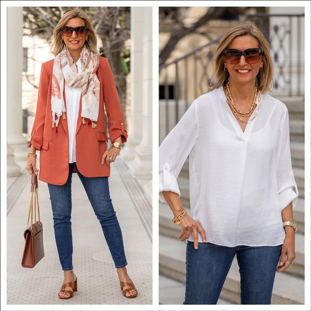Blazers Combined With White Blouses And Jeans – Just Style LA