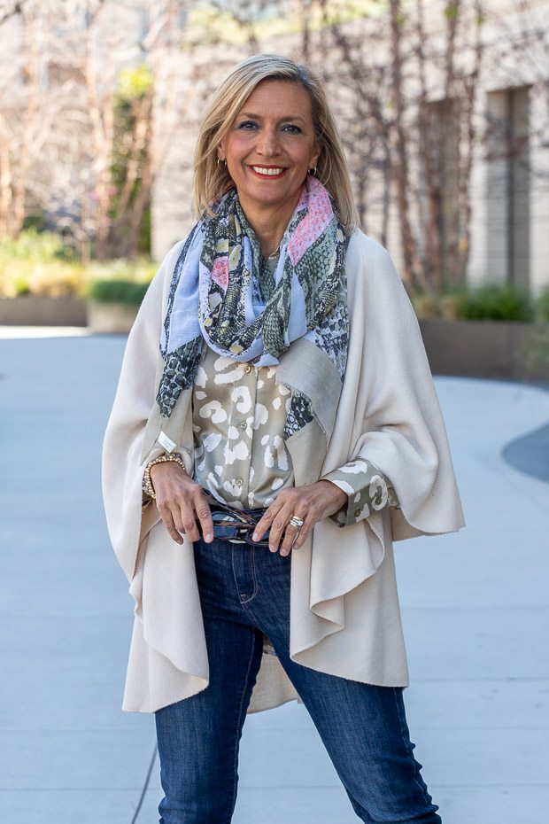 Mixing Two Animal Print with Our Cream Cape Vest – Just Style LA