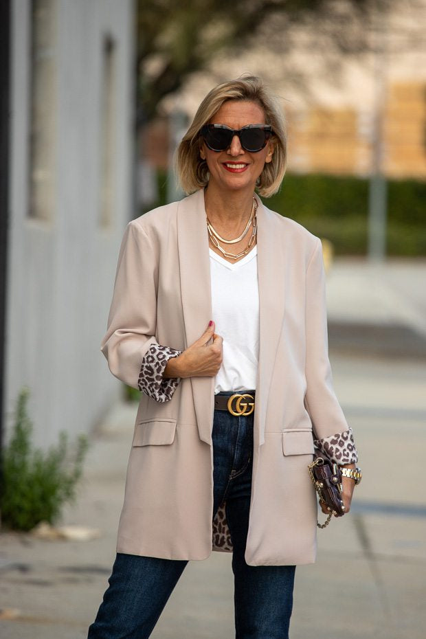 Our Beige Blazer Styled With Two Tops – Just Style LA