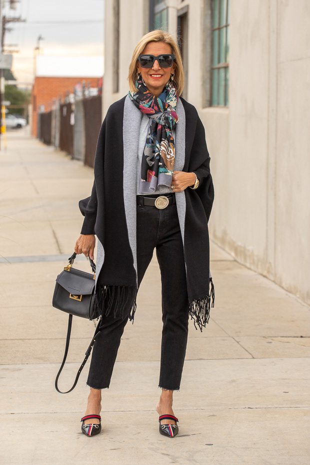 Our New Black And Gray Shrug Cardigan With Fringe – Just Style LA