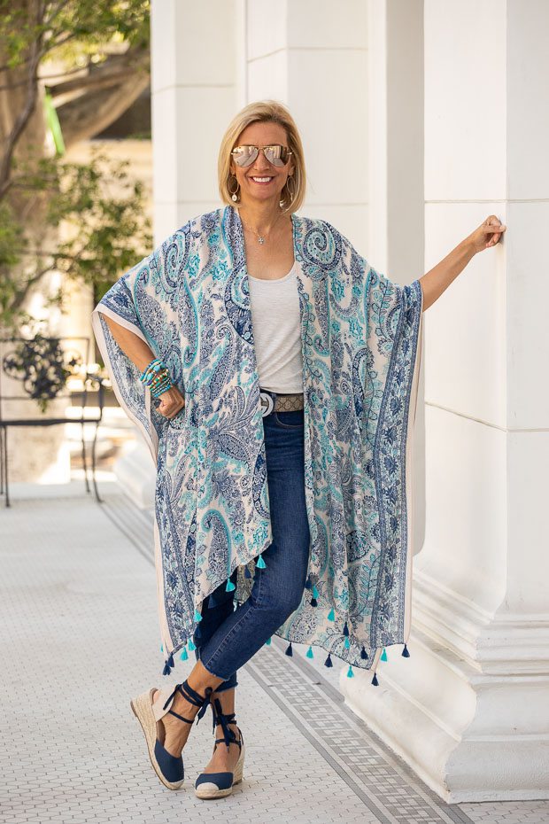 Paisley Print Kimono Styled With Two Tops – Just Style LA