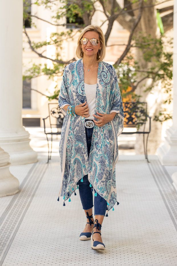 Paisley Print Kimono Styled With Two Tops – Just Style LA
