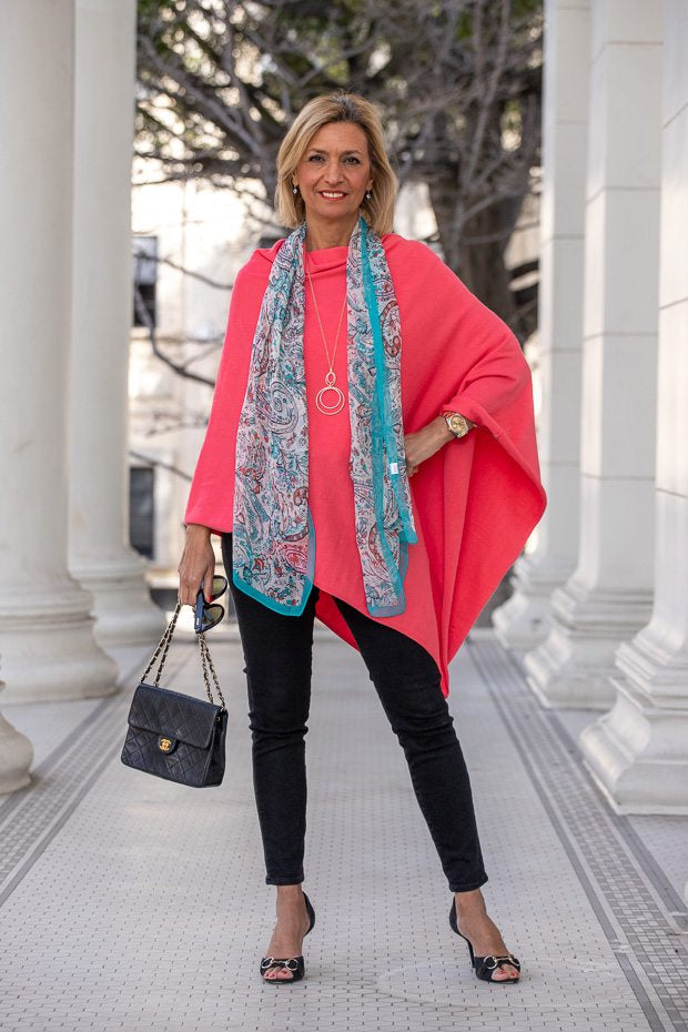 Spring Ponchos Styled With A Pretty Scarf – Just Style LA