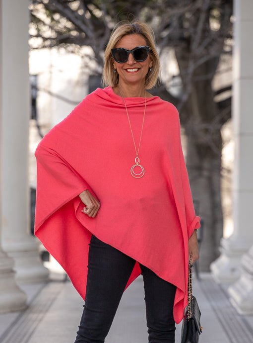 heden Beweging Arbeid Coral Pull On Poncho – Just Style LA
