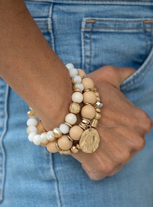 Black And Antique Gray Stone Statement Necklace – Just Style LA