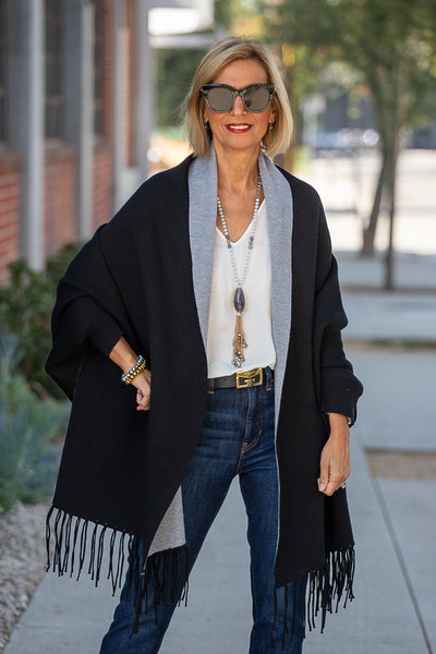 A New Look with Our Black Gray Shrug Cardigan – Just Style LA