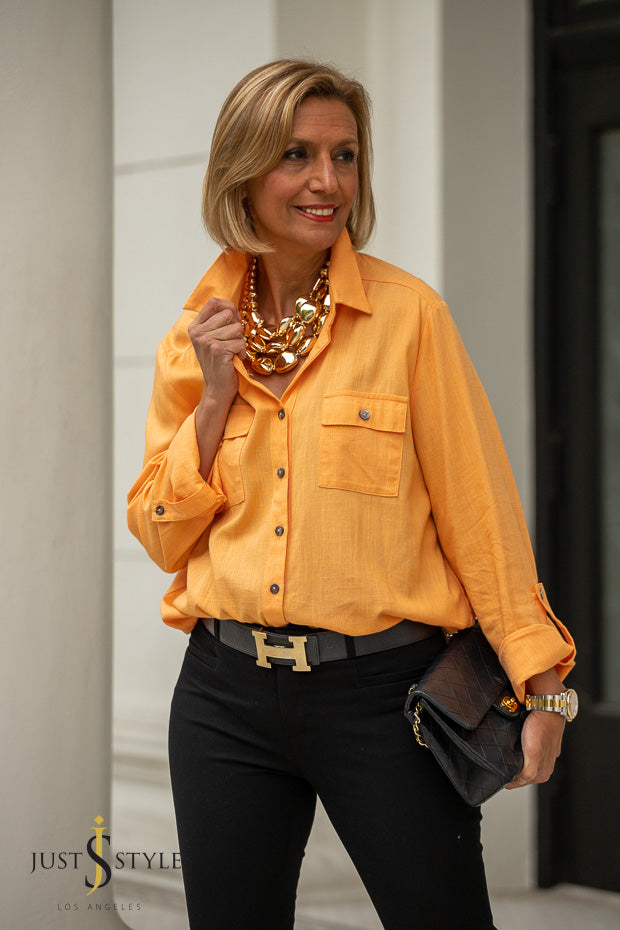 Tangerine Colored Womens Tops