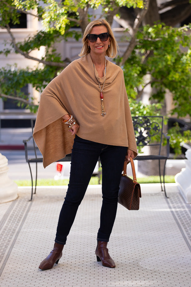 Sienna And Camel Ponchos To Start The Fall Season – Just Style LA