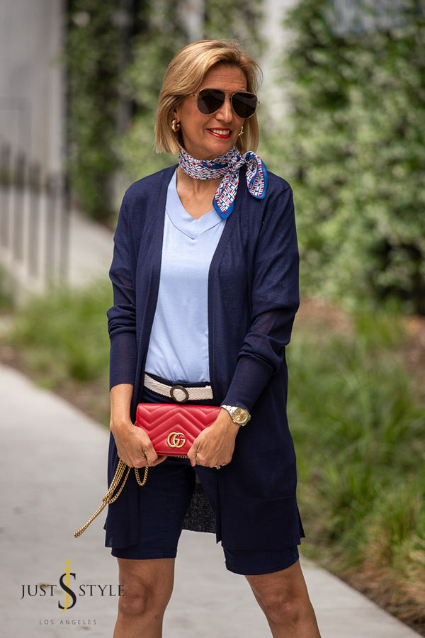 Wearing A Long Cardigan With Shorts – Just Style LA