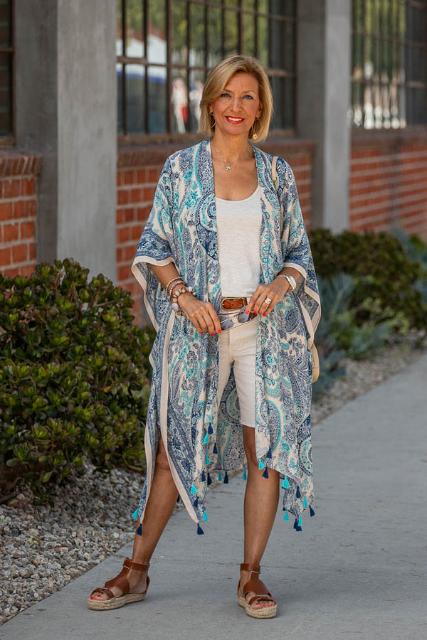 Two Ways To Wear Our Fun Paisley Print Kimono – Just Style LA