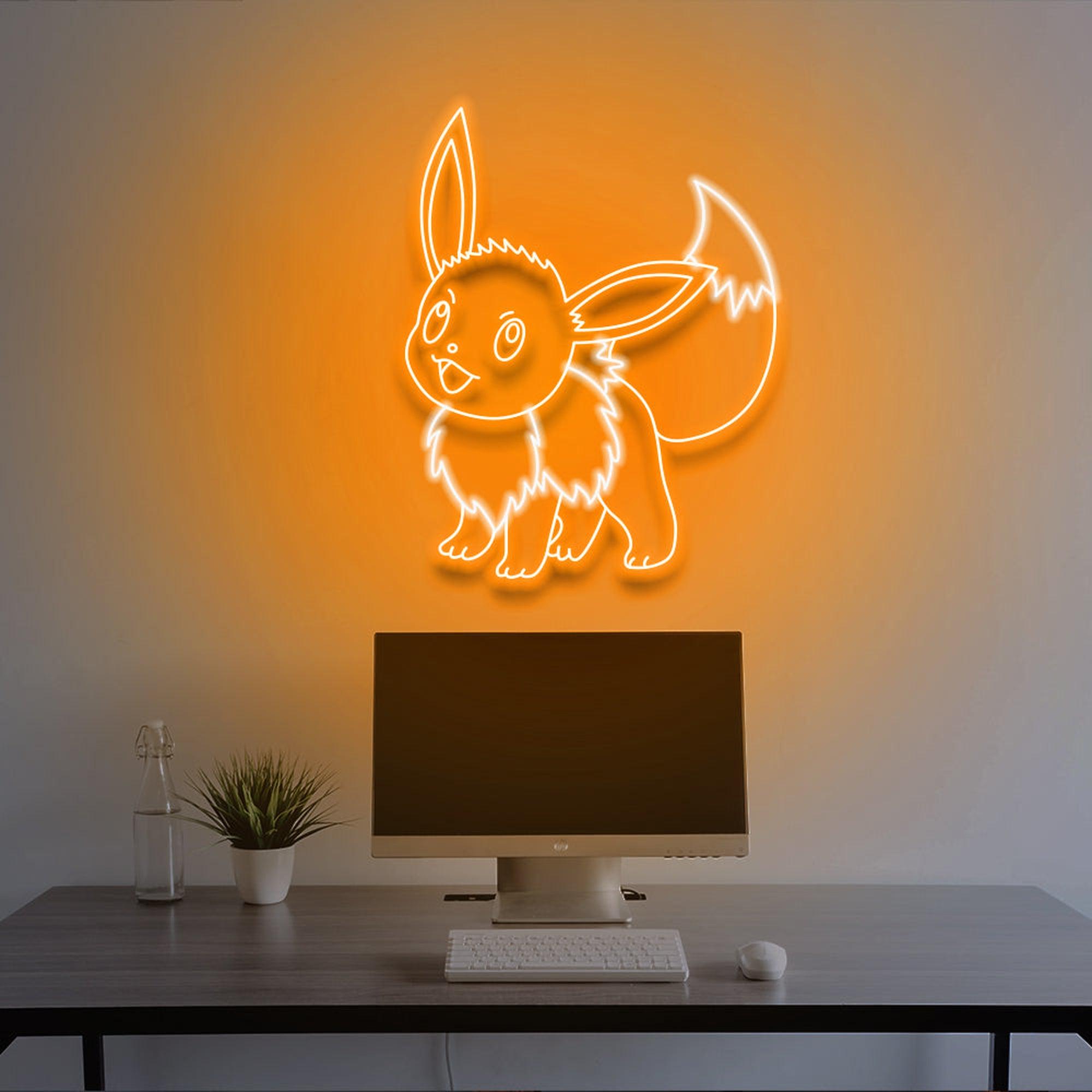 Eevee Kawaii Pokemon Neon Sign, LED Light