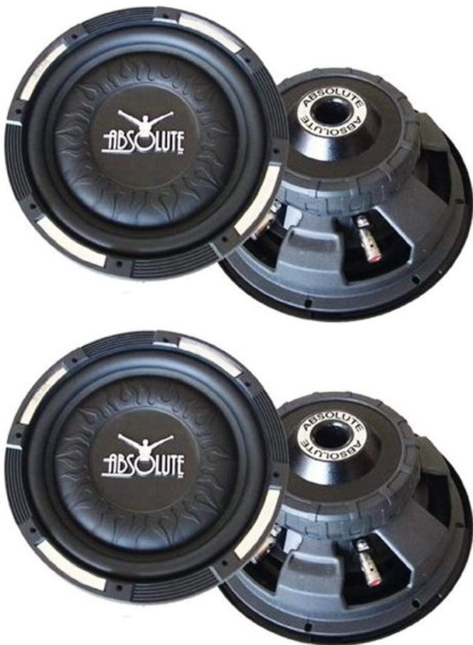 2 Absolute XS-1000 10" Xcursion Series 1500 Watts Single 4 ohm Slim Shallow Subwoofer
