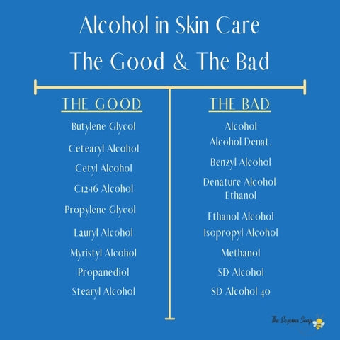 good and bad alcohols in skin care