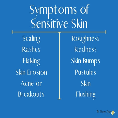 list of sensitive skin symptoms