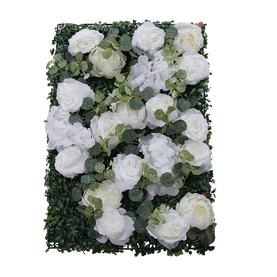 6 pannelli da parete a forma di fiore, 60 cm x 40 cm, colore bianco e verde, decorazione per la casa