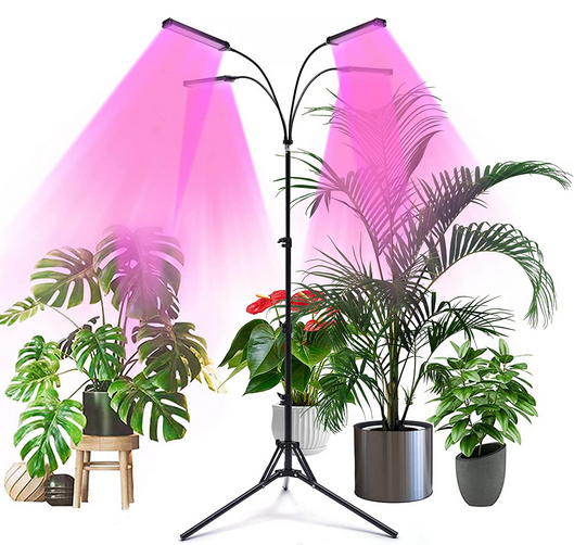 Grow Light con supporto e clip, 420 LED Grow Lights per piante d'appartamento, 10 gradini dimmerabili, 3 timer