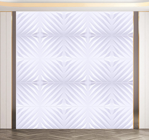 Pannelli da parete 3D bianchi da 12 pezzi Carta da parati impermeabile Diamond Design 50 * 50 cm