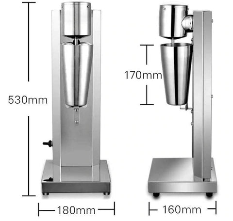 Frullatore per latte da 650 ml, in acciaio inox, 220V 180W Mixer per frullatore per latte