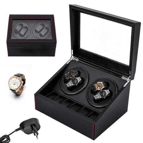 Caricatore per orologi 4+6 Caricatore automatico in fibra di carbonio Caricatore per orologi nero