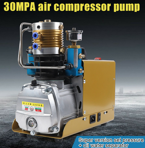 300BAR 30MPA 4500PSI Pompa del compressore d'aria automatica Pompa d'aria ad alta pressione Compressore d'aria elettrico