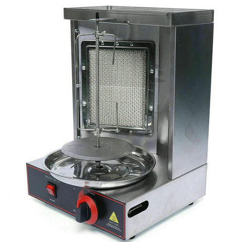 Macchina per grill Shawarma a gas GPL in acciaio inossidabile Macchina per kebab Griglia per barbecue Gyros Grill