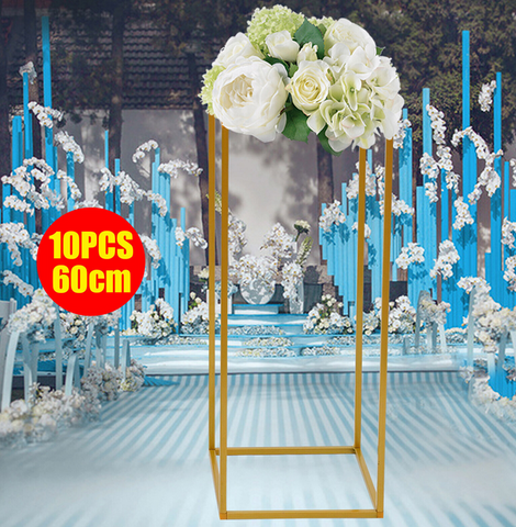 10 pezzi Supporto per fiori rimovibile Supporto per colonna per vasi geometrici per matrimonio
