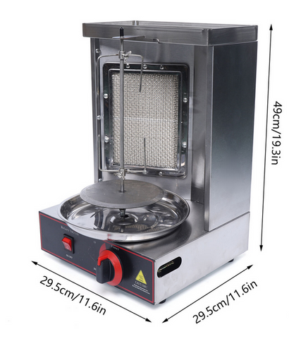 Macchina per grill Shawarma a gas GPL in acciaio inossidabile Macchina per kebab Griglia per barbecue Gyros Grill