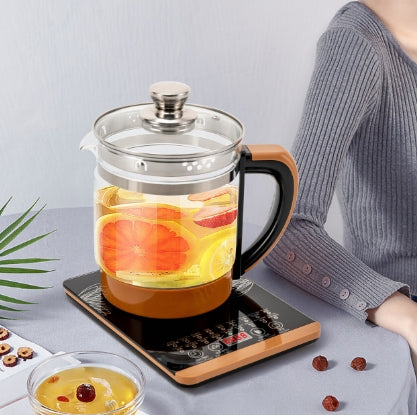 Bollitore per tè in vetro, 1,8 l, 2 in 1, con temperatura selezionata,pannello di controllo touch,macchina da tè