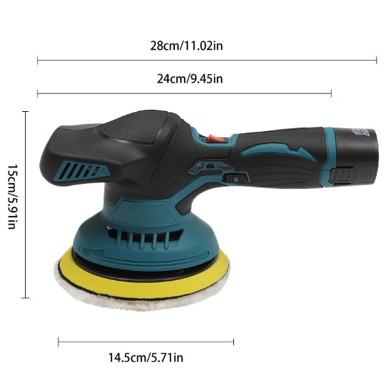 Lucidatrice senza fili,300 W lucidatrice eccentrica con 6 velocità regolabili,per auto, barca, moto