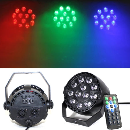 36W Illuminazione da Palcoscenico,lampada da scena a 7 canali,12 luci LED RGB da 3 W,per palcoscenico,feste, matrimoni, bar,club