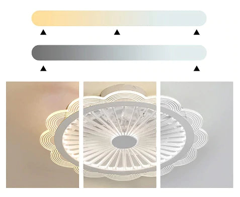 Ventilatore da soffitto a led moderno da 36 W 50 cm con illuminazione con il telecomando.