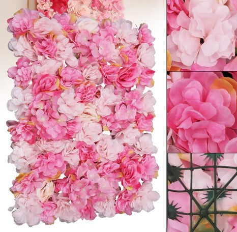 Muro di fiori artificiali muro di rose