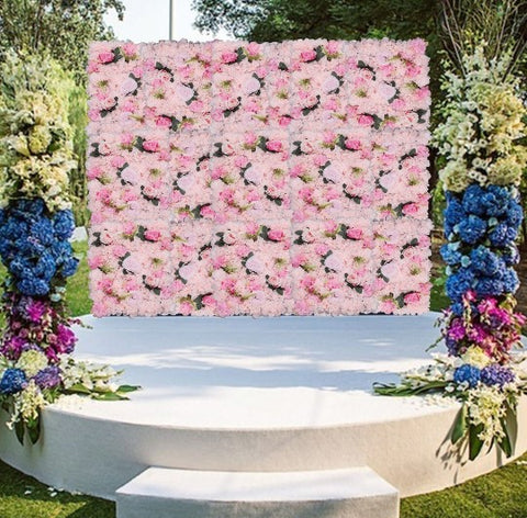 12 pannelli fiori artificiali da parete