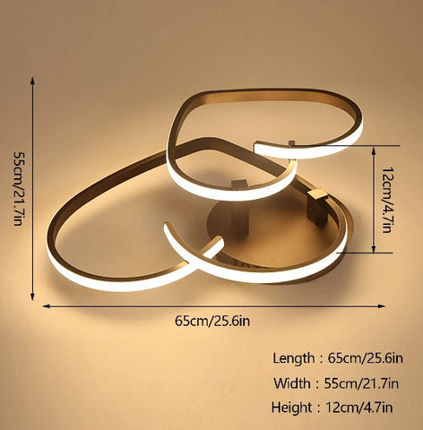 Plafoniera moderna a LED Design a forma di cuore